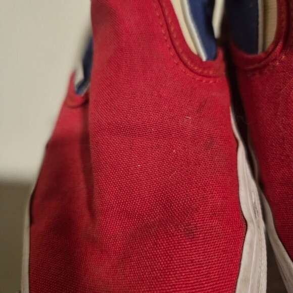 Slip on Vans Wmns 7, Mens 5.5 Red, yellow, blue - Picture 3 of 10